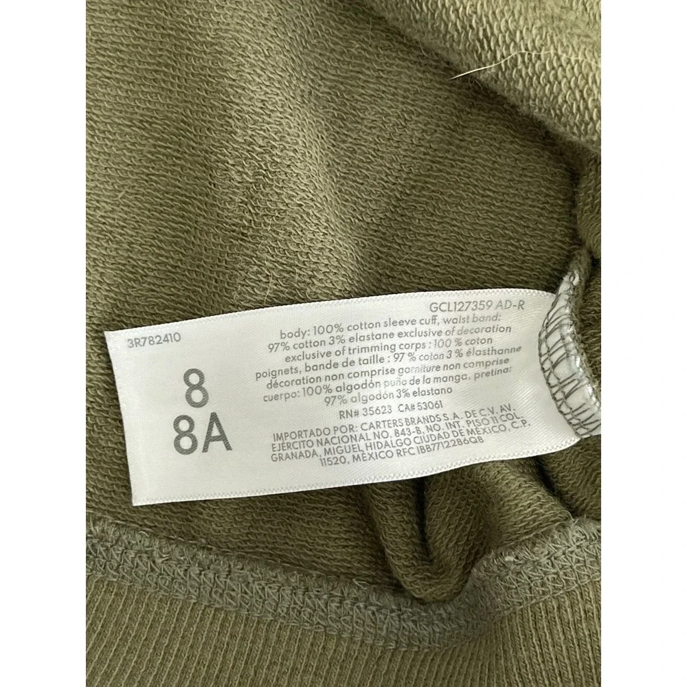 OshKosh B'gosh Boys Green Ombre Dip Dye Hoodie Size 8